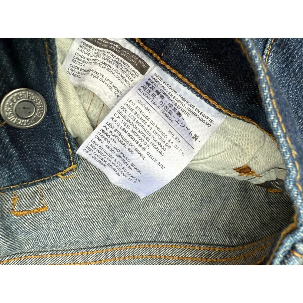 Levi's 501 Original Fit Jeans Men's W40 L30 Button Fly Blue Denim‎ Straight Leg - Picture 3 of 4